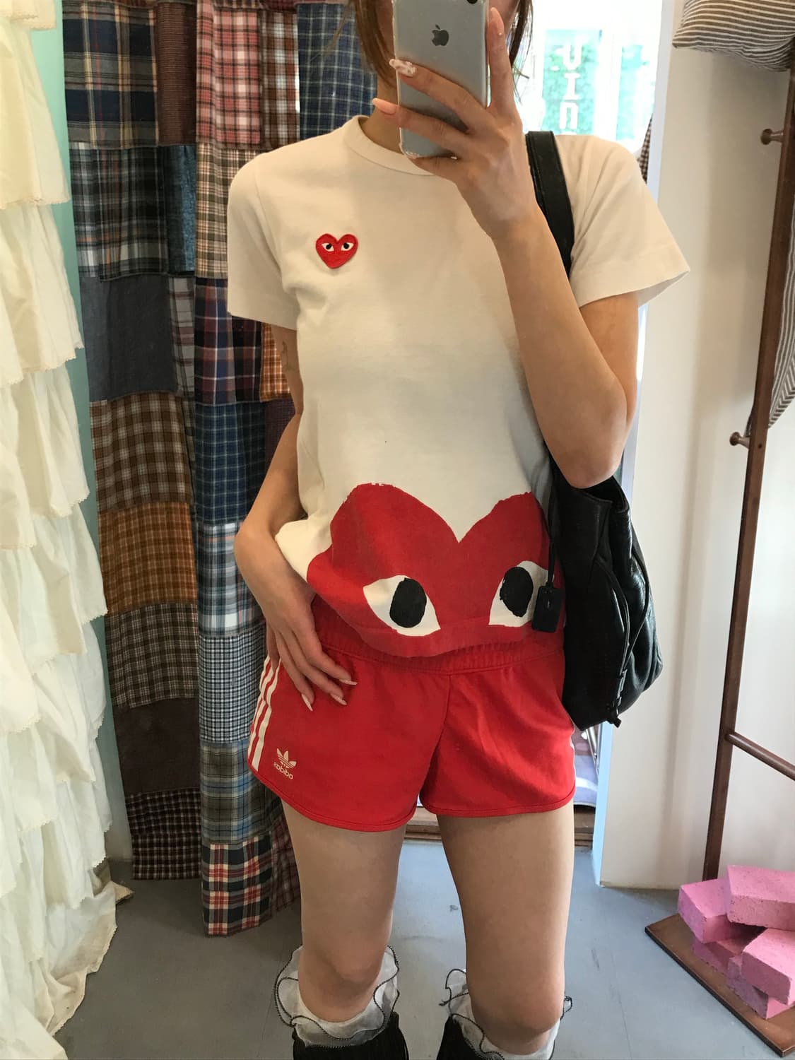 꼼데가르송 하트 패치 반팔티셔트 상품이미지3