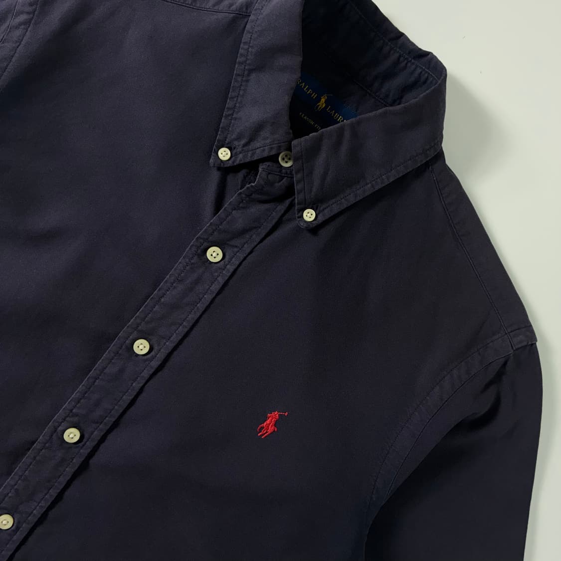 Polo 폴로 랄프로렌 신형 네이비 솔리드 셔츠 상품이미지3