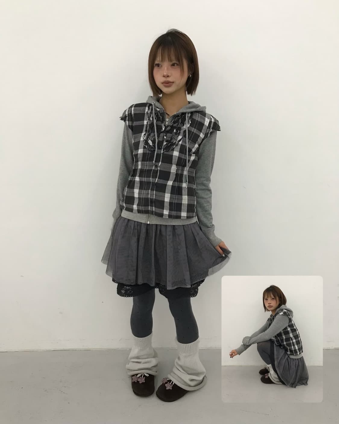 No. 그레이 너드 모리 Set 🩶 상품이미지3