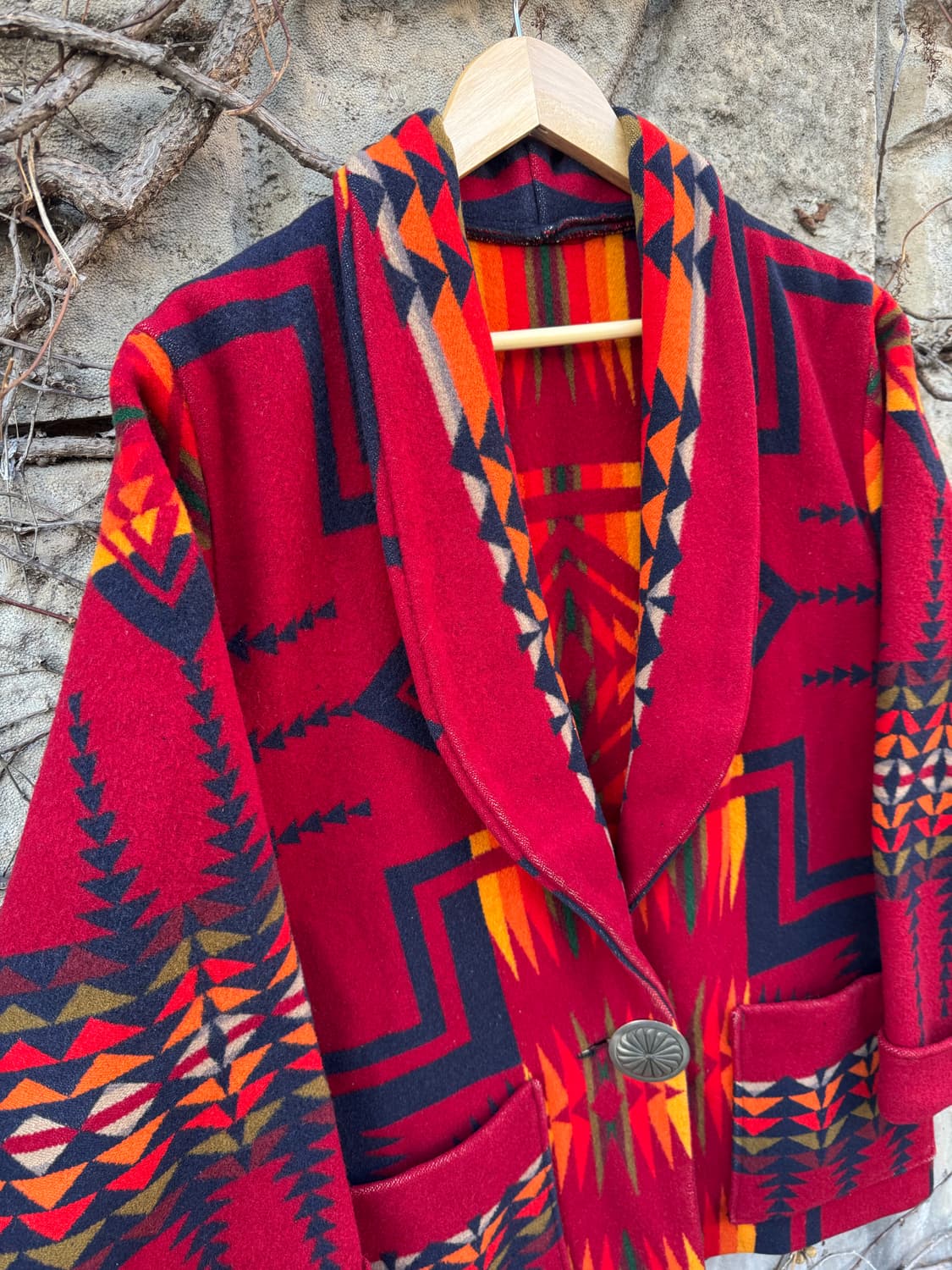 아메리칸 네이티브 빈티지 펜들턴 치프 요셉 패턴 웨스턴 울 치마요 자켓 상품이미지5