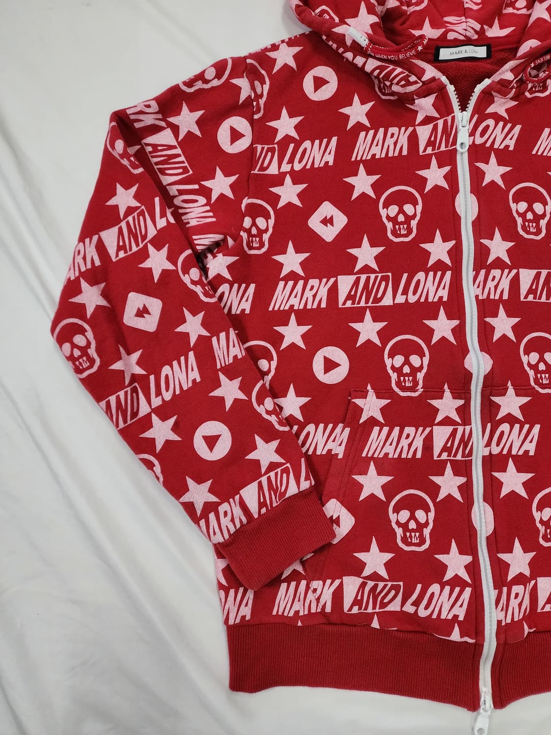 마크앤로나 10주년 스컬 후드 집업 상품이미지6