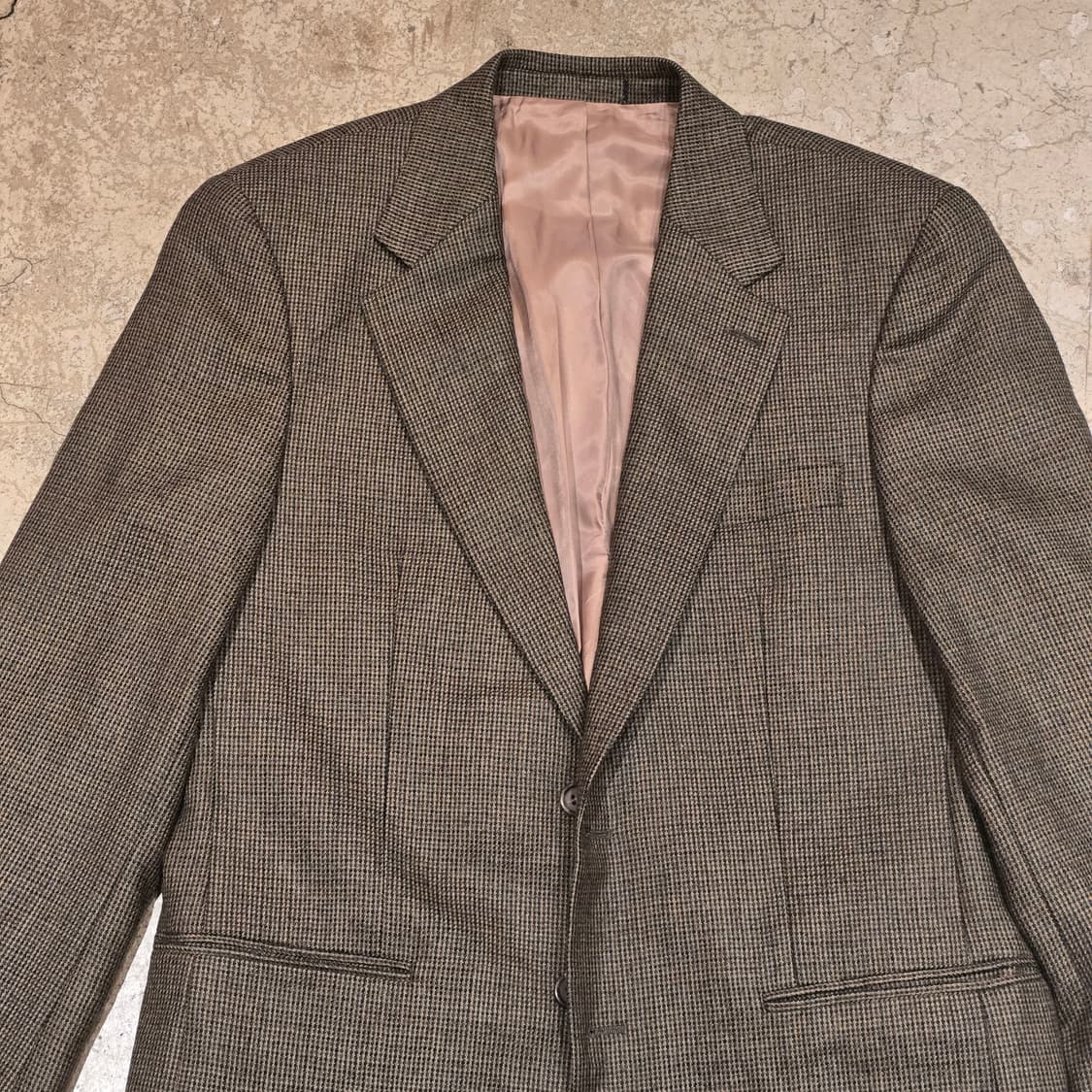 90s CHAPS 램스울100% 하운즈투스 패턴 블레이저 자켓 상품이미지2