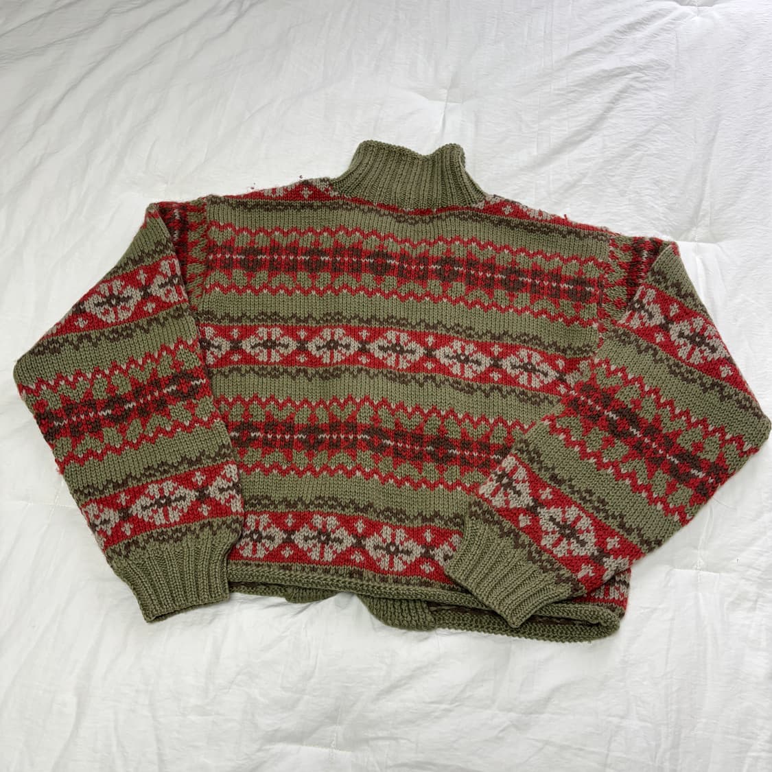 핸드메이드 패턴 니트 가디건 상품이미지3