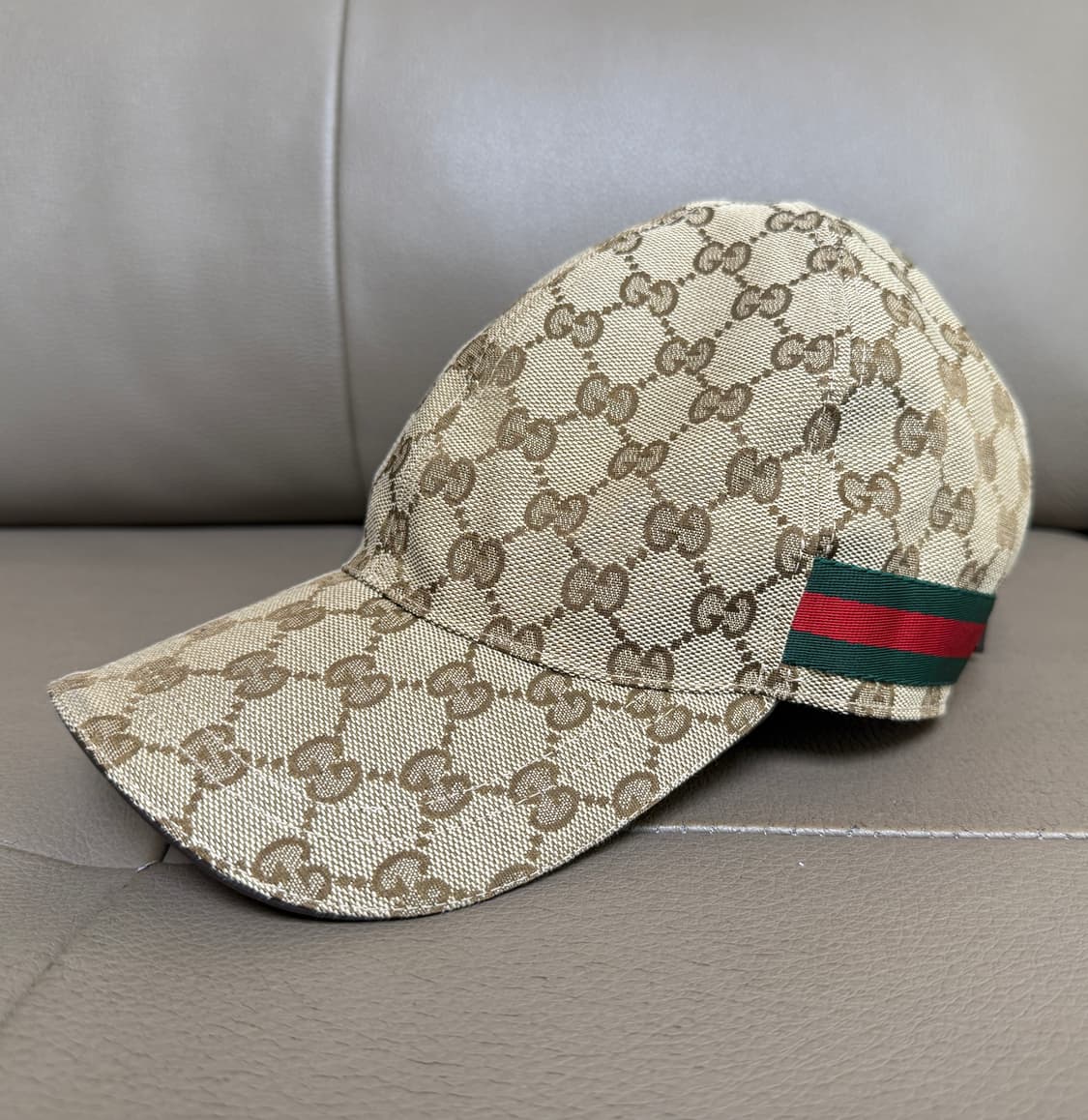 [L] 구찌 GG 오리지널 스트라이프 볼캡 상품이미지1