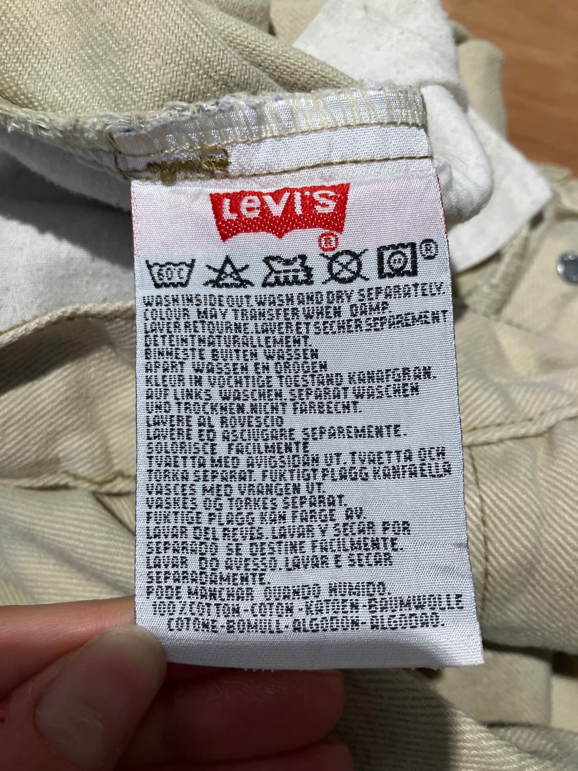 Levi’s 501 베이지 코튼 팬츠 33 상품이미지5