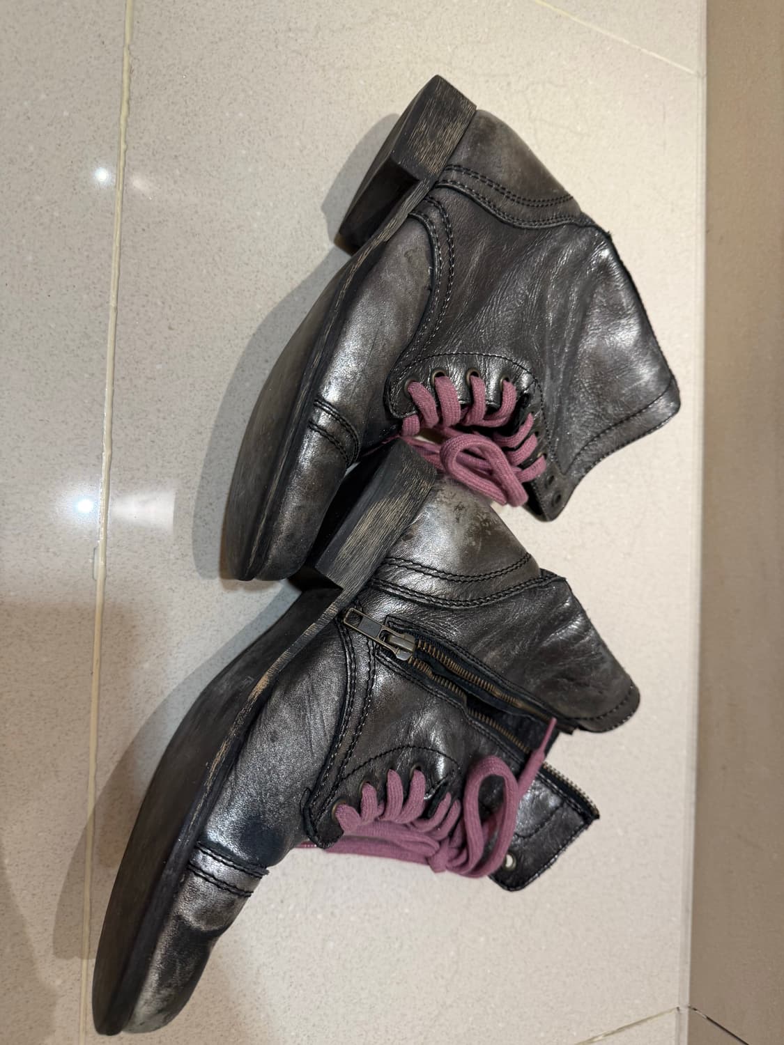 스티븐매든 실버 워커 부츠 240 앵클부츠 구두 디젤 슈슈통 랄프로렌 상품이미지7