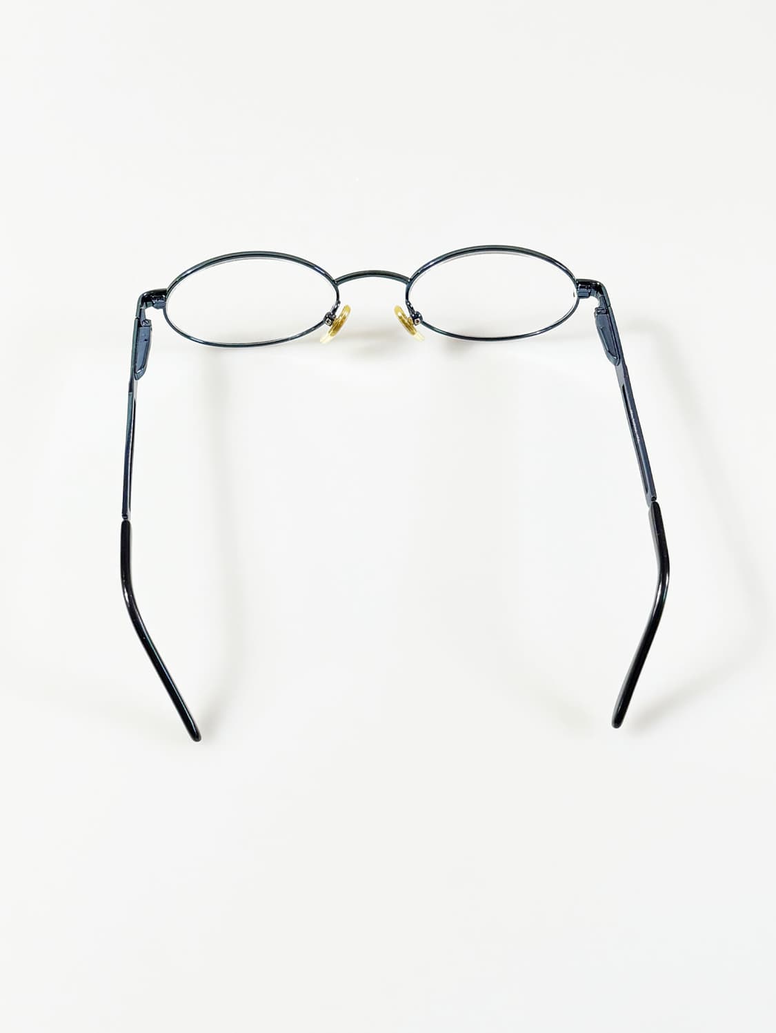 90s USA BUICK 블루메탈 슬림 오벌 프레임 빈티지 안경 상품이미지5