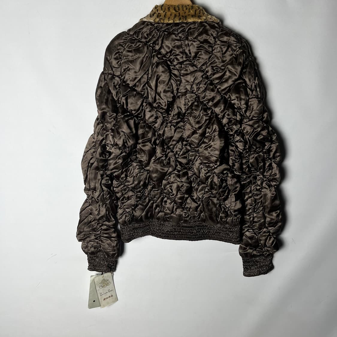 [GK] 지케이 재팬 레오파드 기하학 셔링 퀼트 자켓 상품이미지2