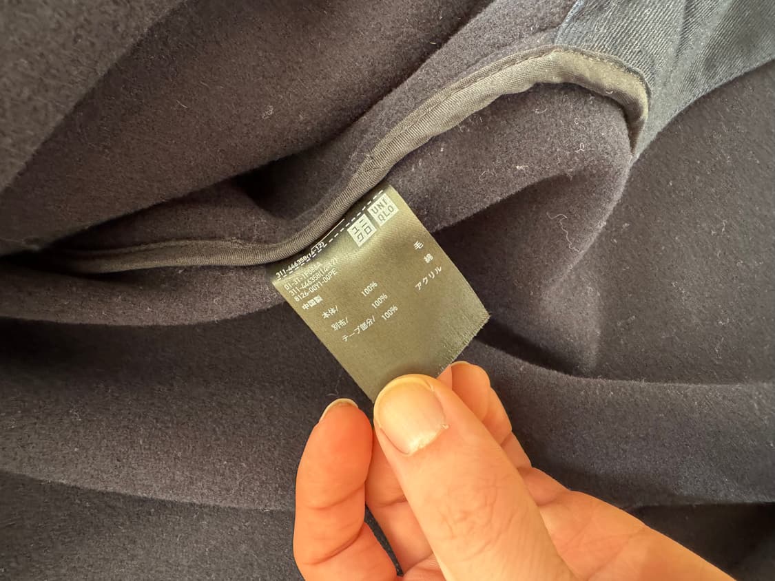 유니클로 질샌더 더플코트 네이비 L 상품이미지3