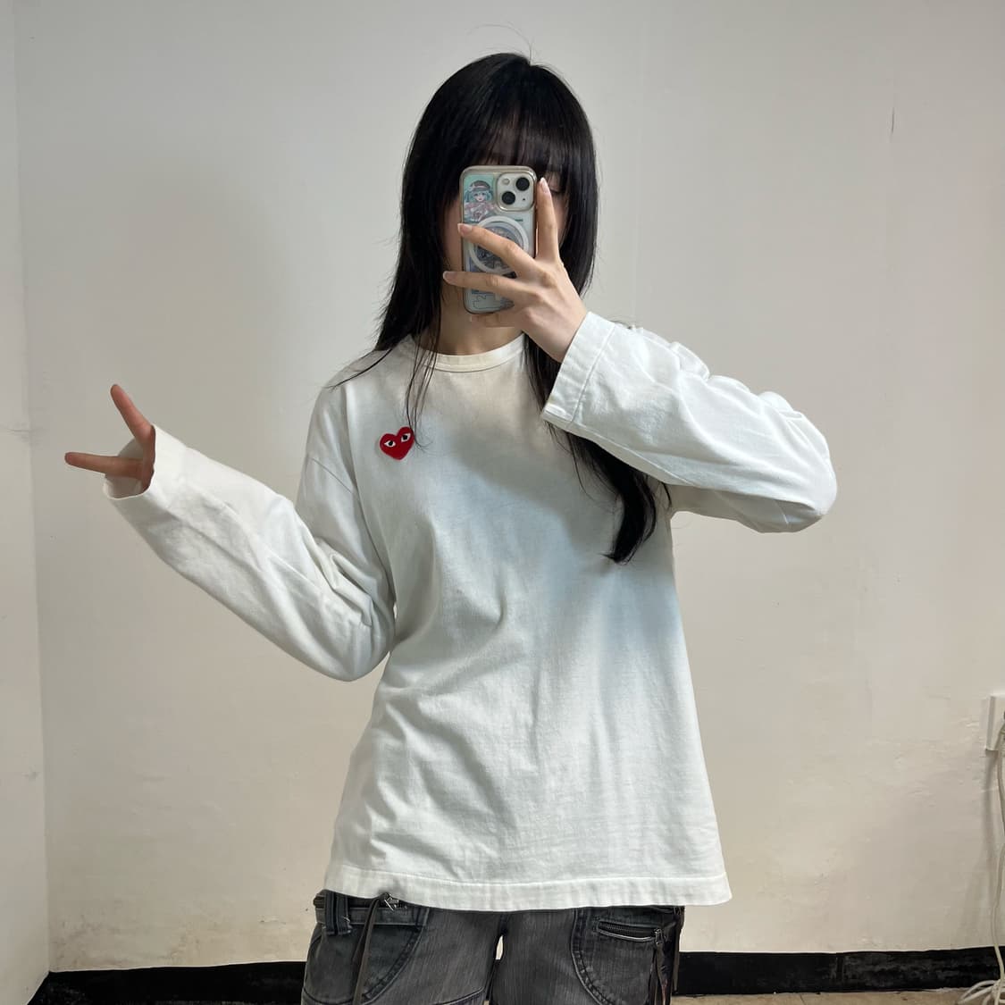 Comme des Garçons logo long sleeve 상품이미지2
