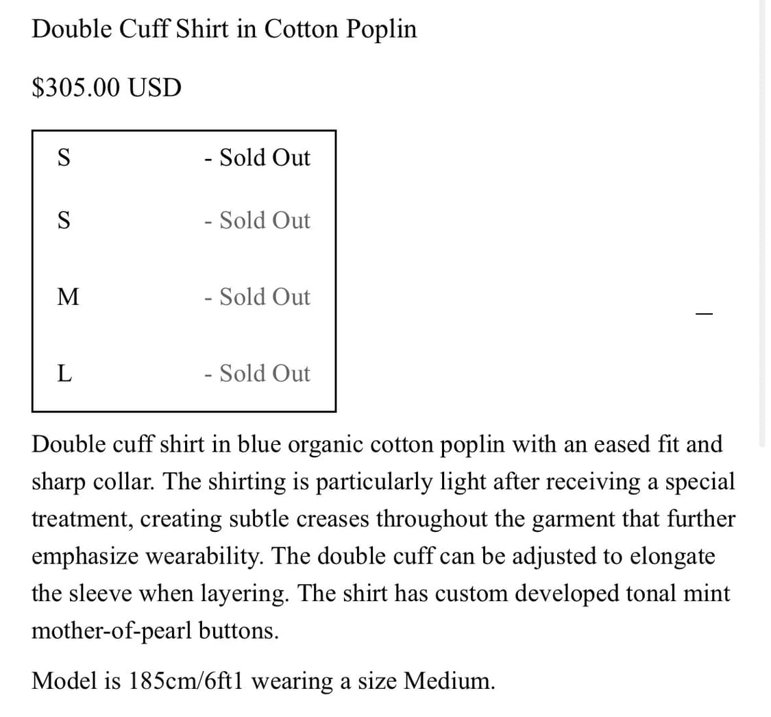 Vuja de Double cuff shirt 상품이미지4