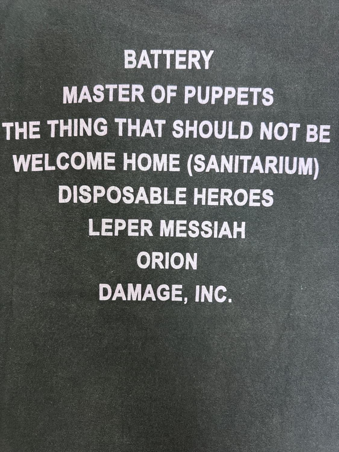 빈티지 00s 메탈리카 METALLICA MASTER OF PUPPETS 상품이미지6