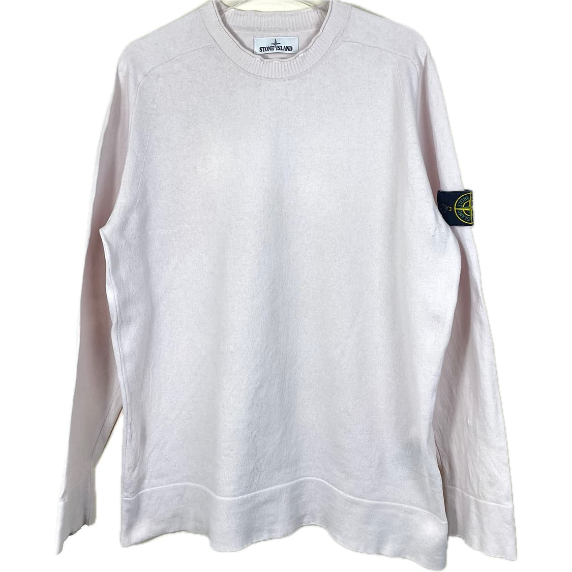 [XL] 스톤 아일랜드 와펜 패치 오가닉 코튼 니트 스웨터 상품이미지1