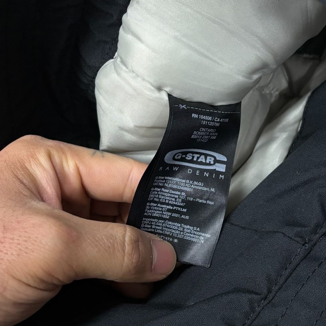 지스타로우 블랙 후드 패딩 자켓v0418 상품이미지8