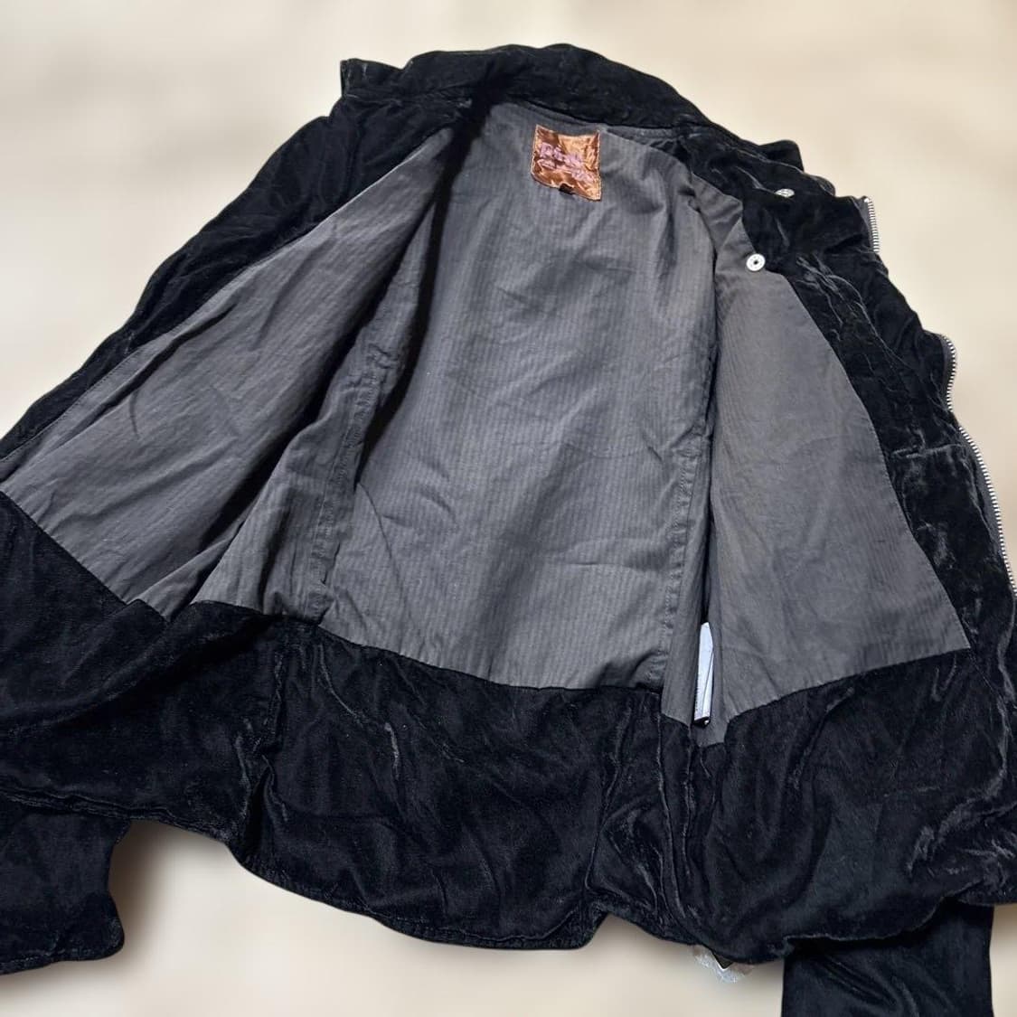 AD2013 준야와타나베 핑크 축융(벨벳) 라이더 자켓 상품이미지4