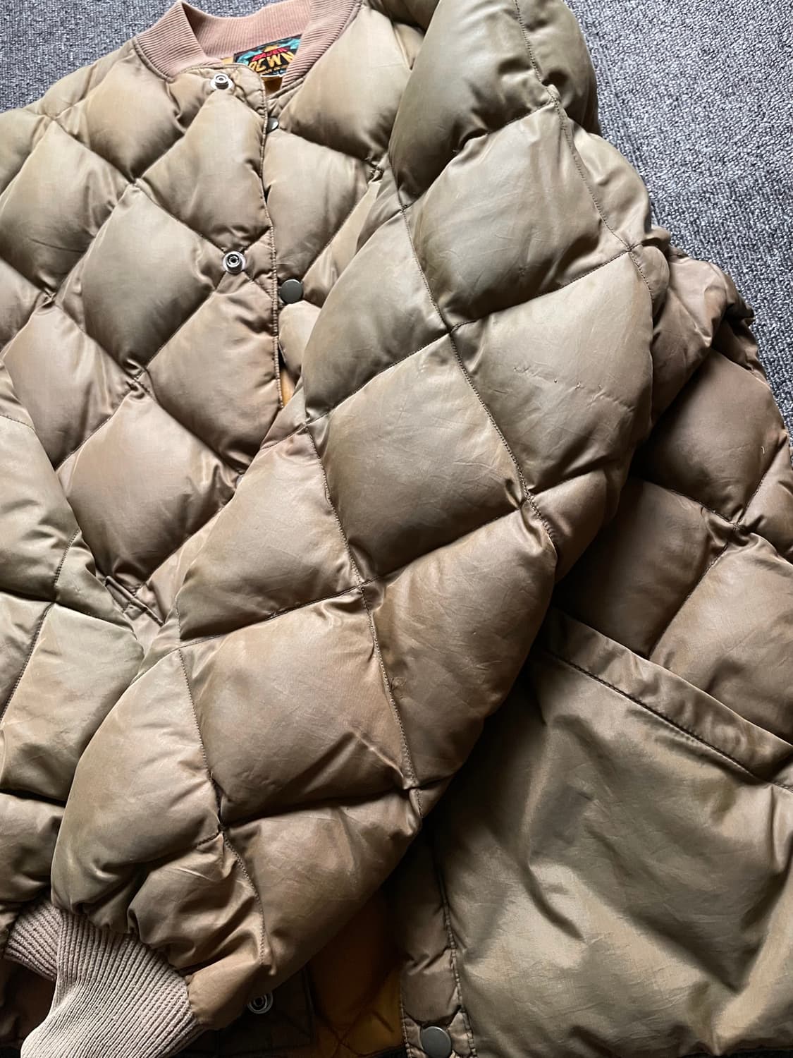 60s 빈티지 에디바우어 다운 자켓 올리브 M (카라코람스카이라이너) 상품이미지7