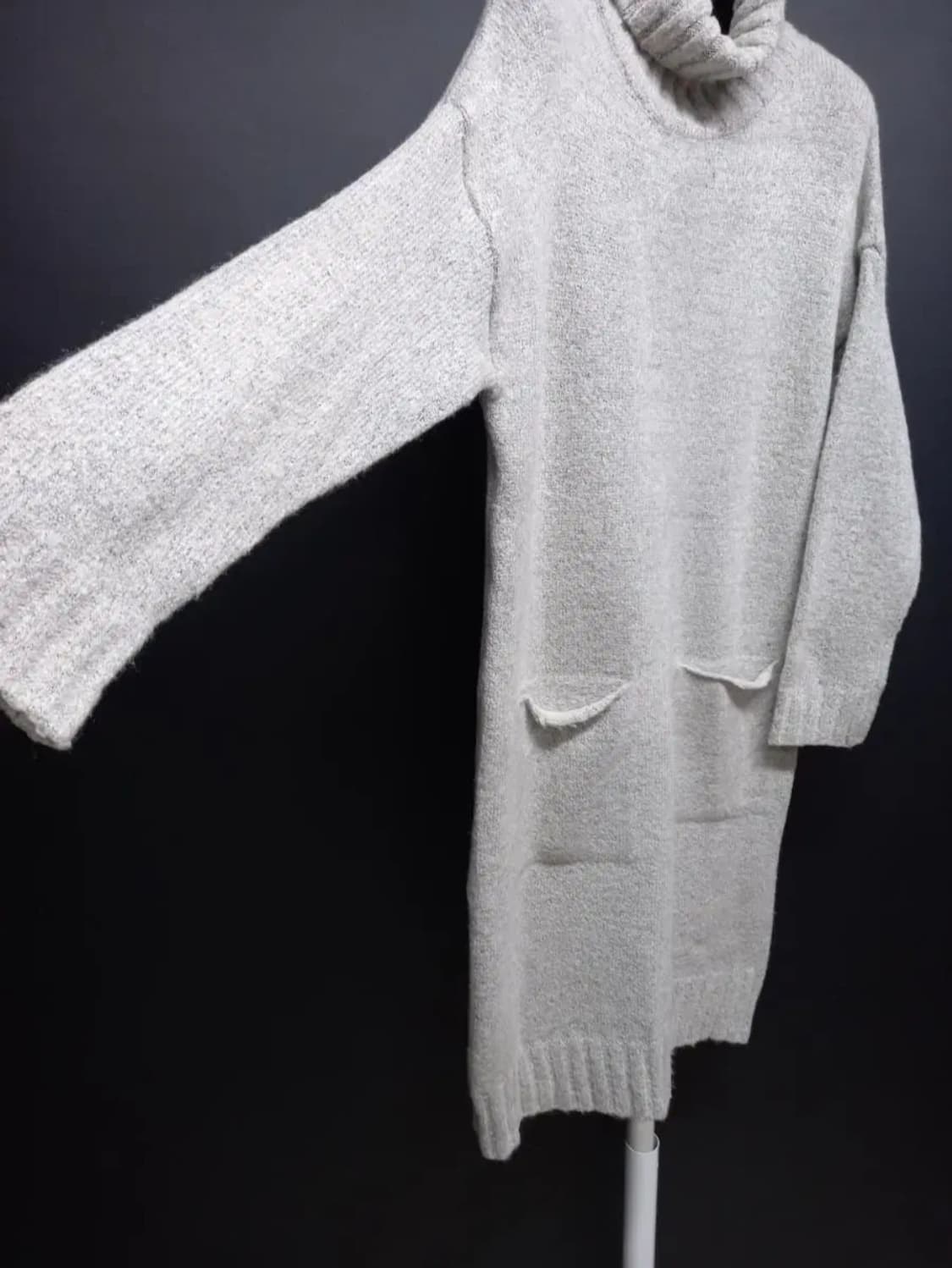 미센스 하이넥 니트 롱 원피스 F 상품이미지4