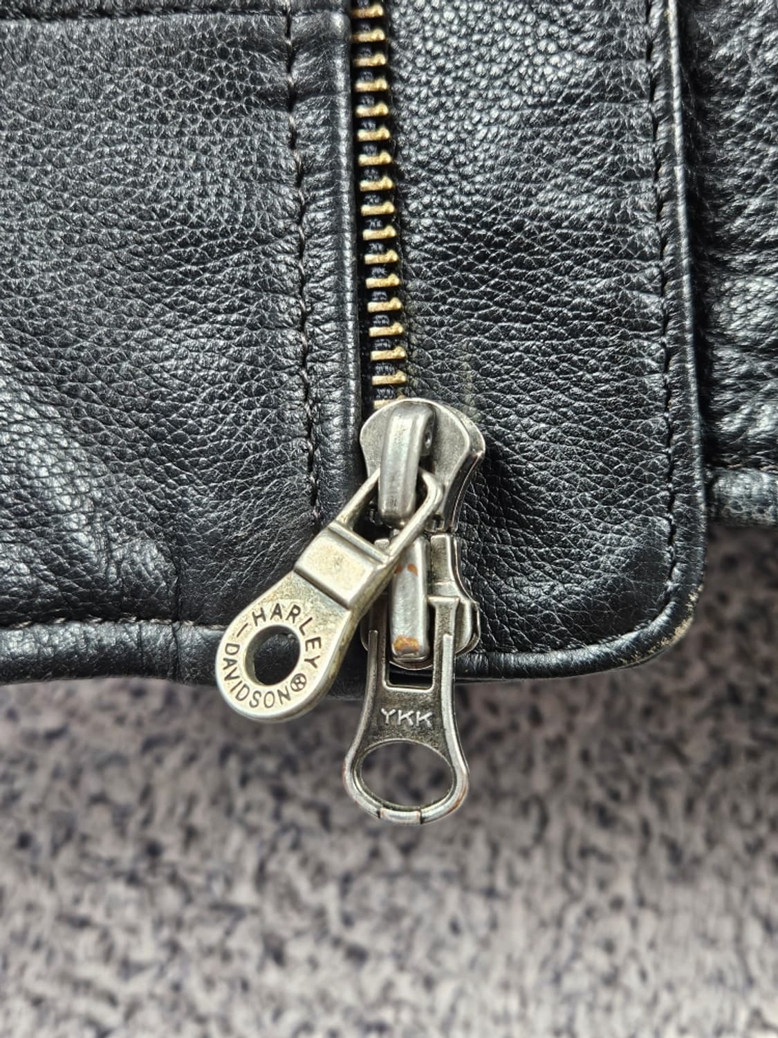 할리데이비슨 라이드프리 바이커 플레임 가죽 자켓 (3XL) / 11366 상품이미지6