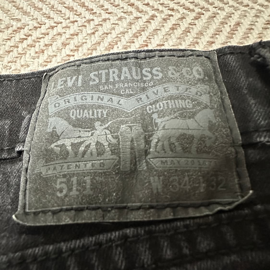 LEVI'S 511 black jeans denim pants 상품이미지3