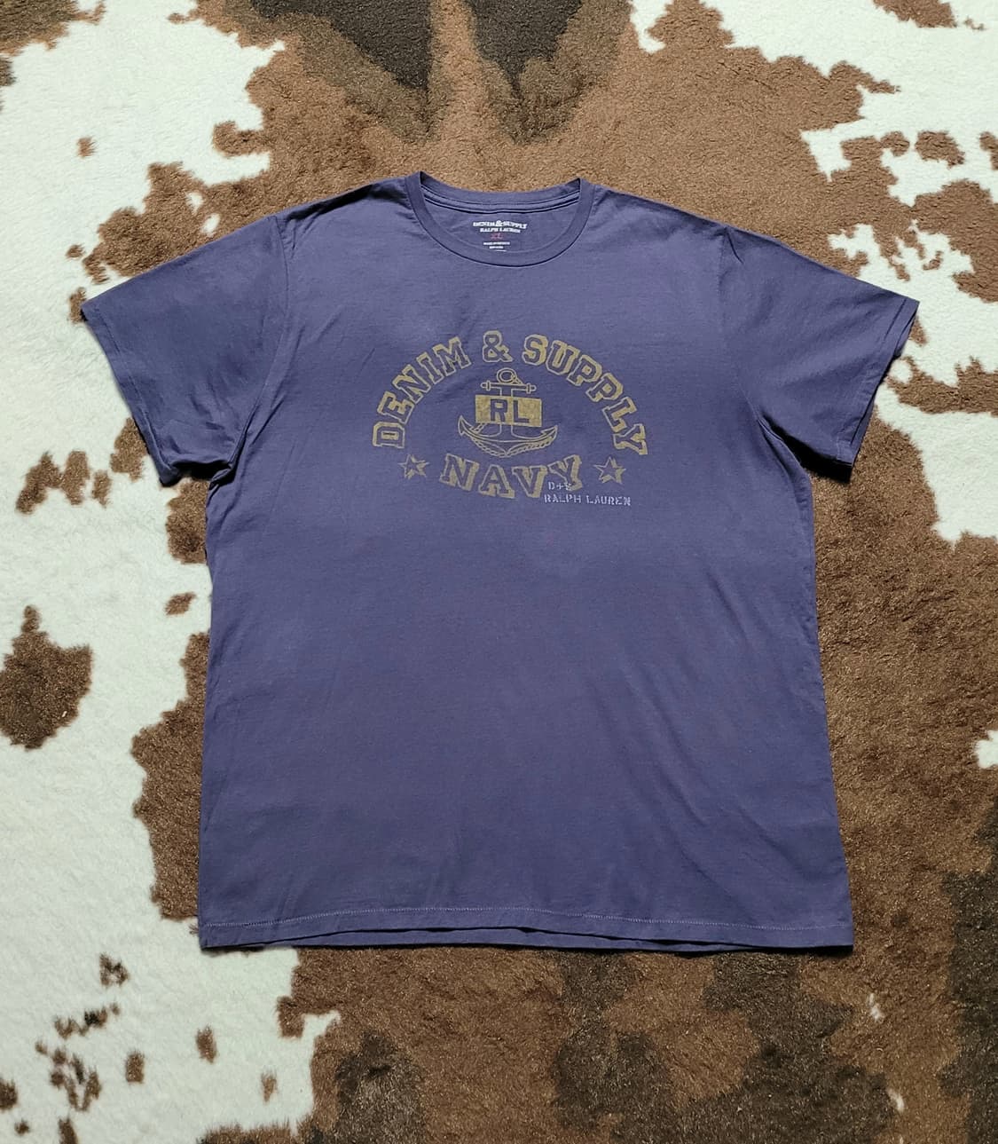 폴로 데님앤서플라이 남성용 톤다운 블루 라운드 티(XL) 상품이미지2