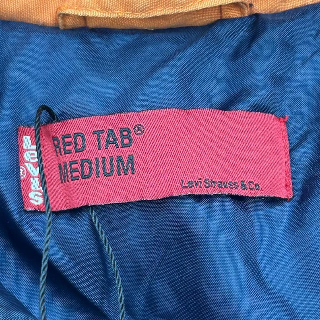 [일본판] 리바이스 레드탭 오렌지색 데님 다운 재킷 M 상품이미지5