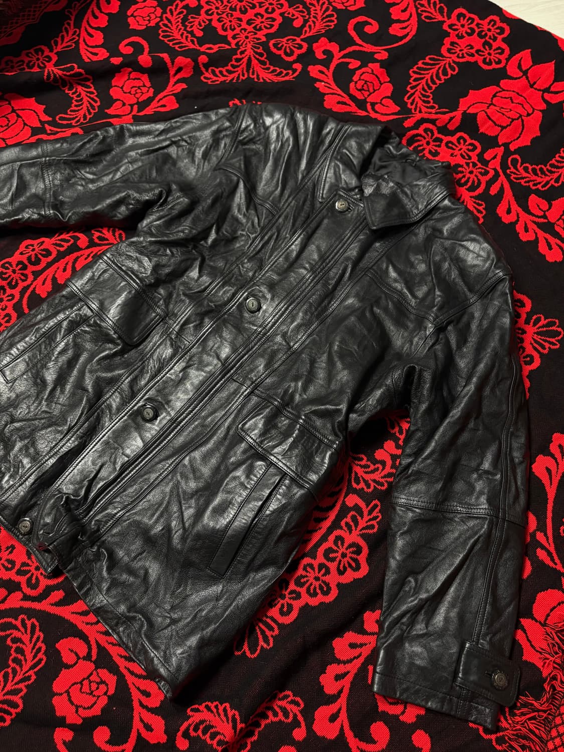 "Taxi Driver" Oversized Leather jacket 상품이미지2