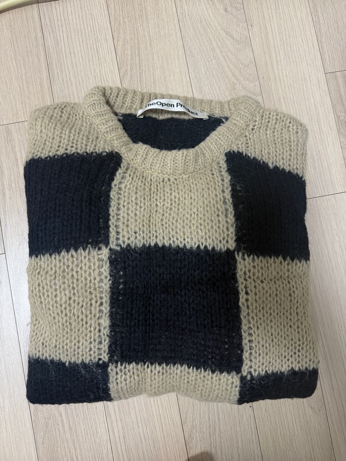 더오픈 yy 체크 니트  상품이미지2