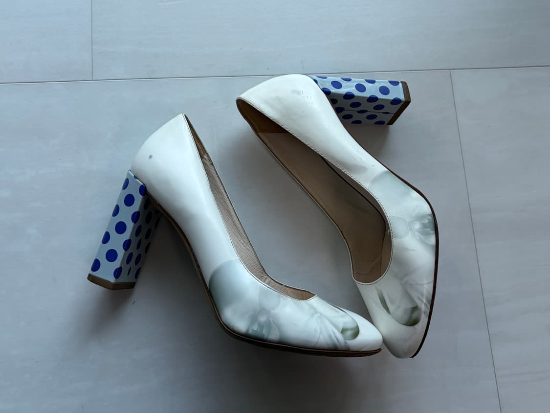 2010s Fendi floral blue dot pumps 상품이미지3