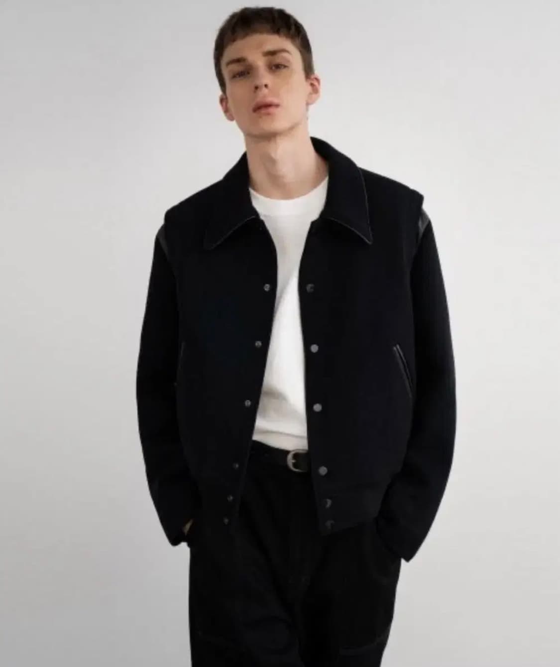 인사일런스 도프제이슨 레더 믹스 울 바시티 s 상품이미지1