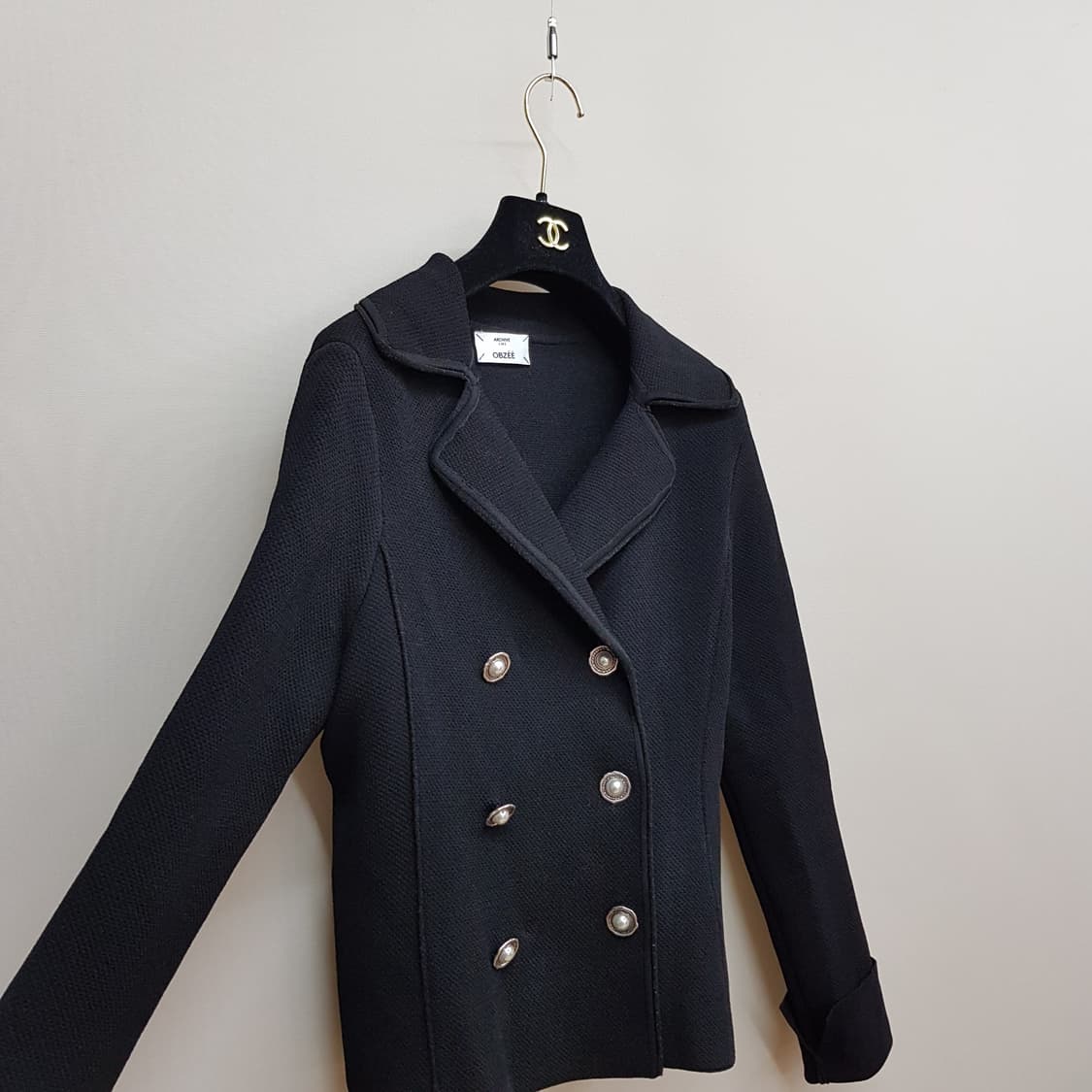 오브제(OBZEE) 2022 더블 버튼 크롭 자켓 90사이즈 상품이미지3