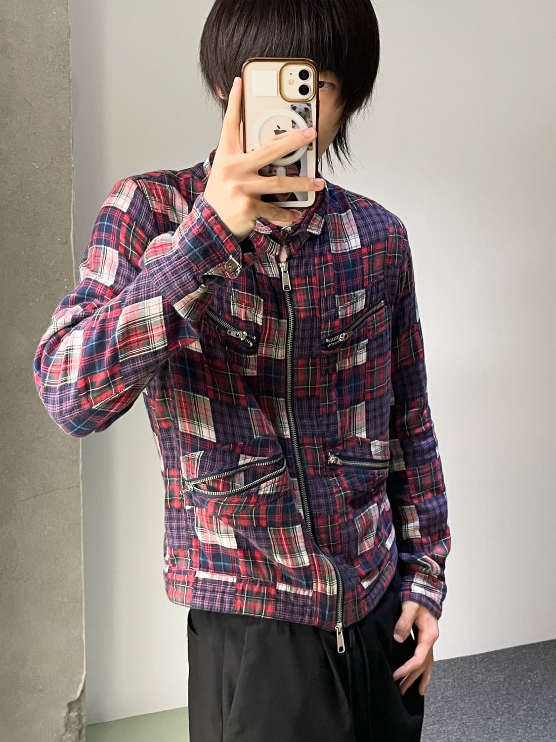 브라운 제너럴 스토어 마드라스 체크 집업 자켓 상품이미지1