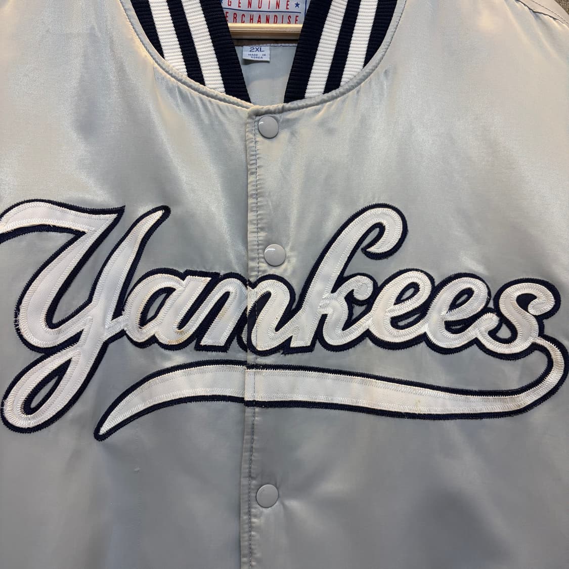 레어 90s Made in Korea 스타터 뉴욕양키스 패딩자켓 항공점퍼 상품이미지5