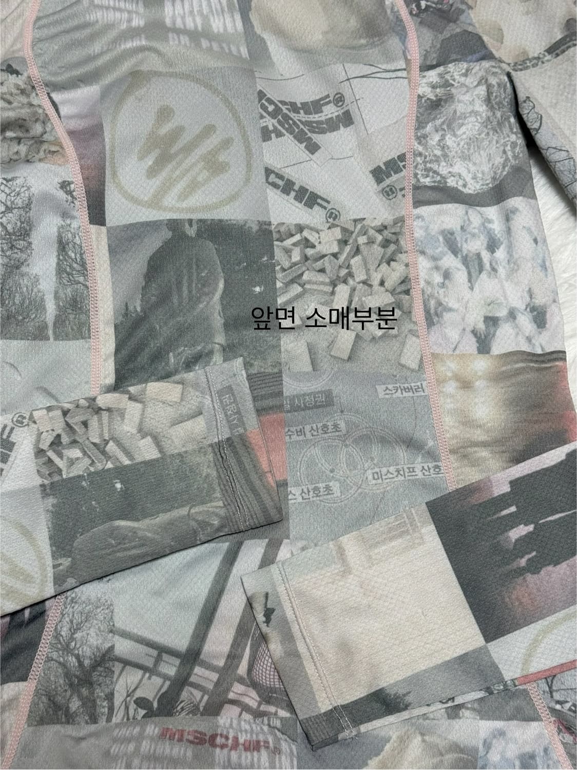 미스치프 프린티드 싸이클링 져지 탑 멀티 그레이 S 상품이미지8