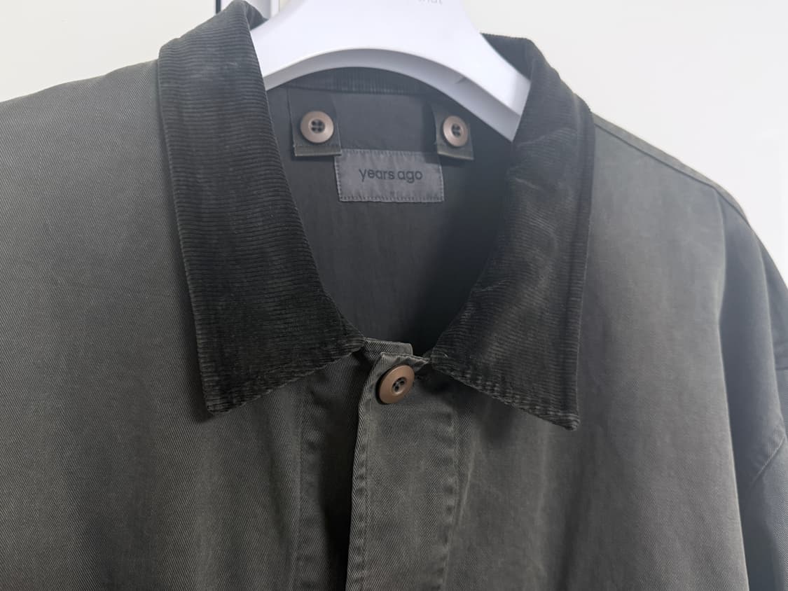 이얼즈어고 페이디드 코튼드릴 밀자켓 오버다이드 카키 M 상품이미지2