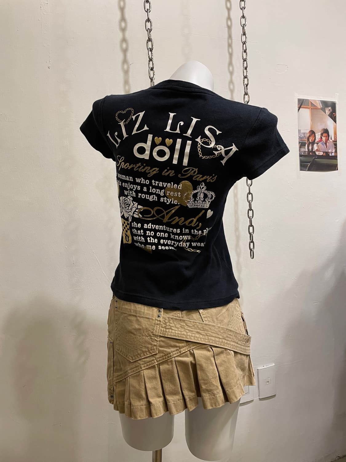 liz lisa doll 리즈리사돌 글리터 토끼 블랙 티셔츠 갸루 키치 상품이미지8