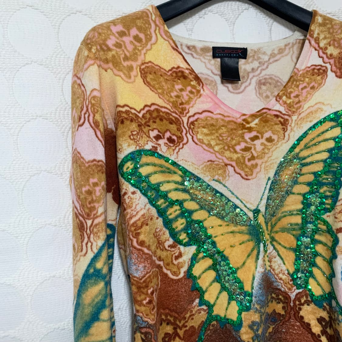 쿠스토 바르셀로나 버터플라이 시퀸 니트 긴팔 상품이미지5