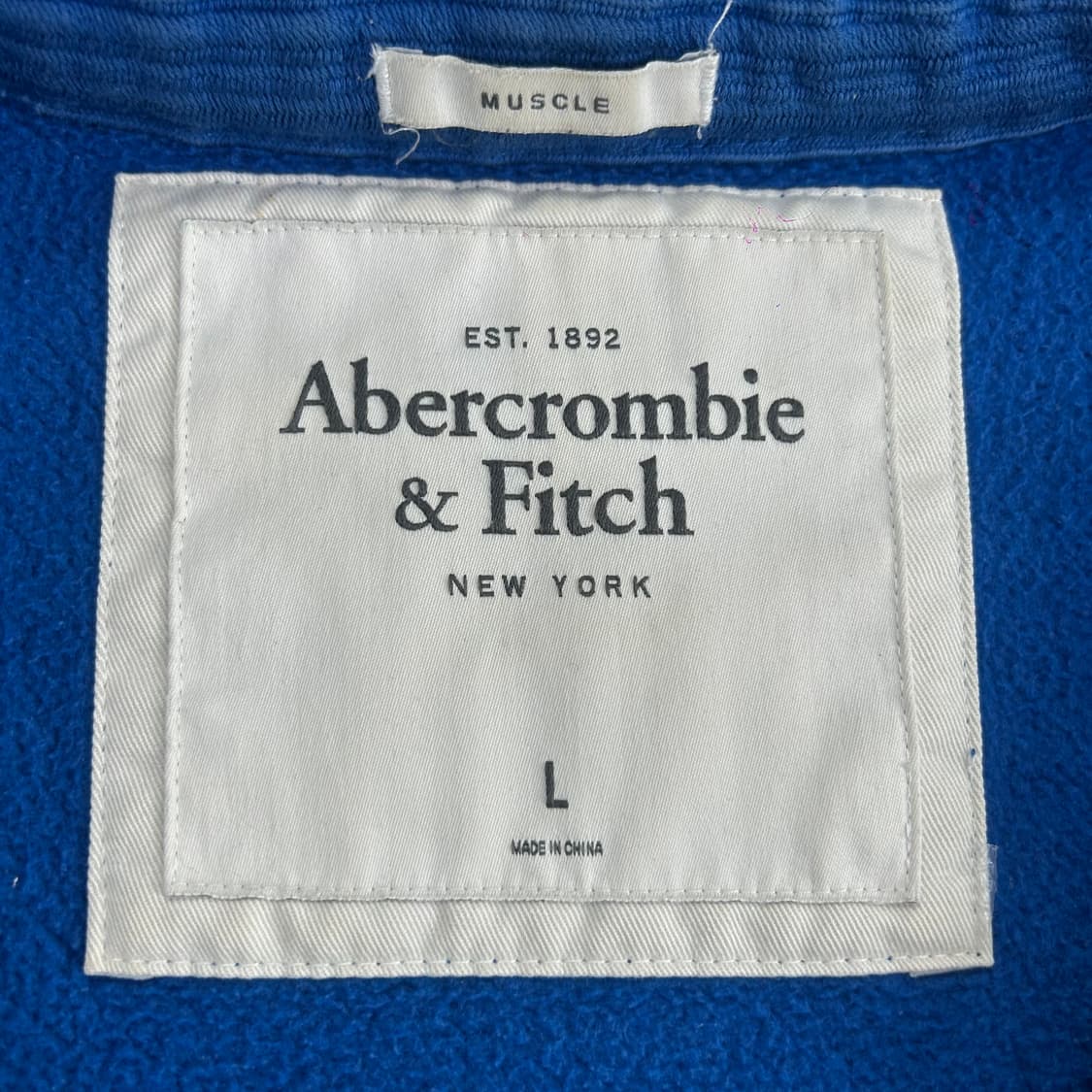 Abercrombie 아베크롬비 스펠아웃로고 블루 후드집업 상품이미지5