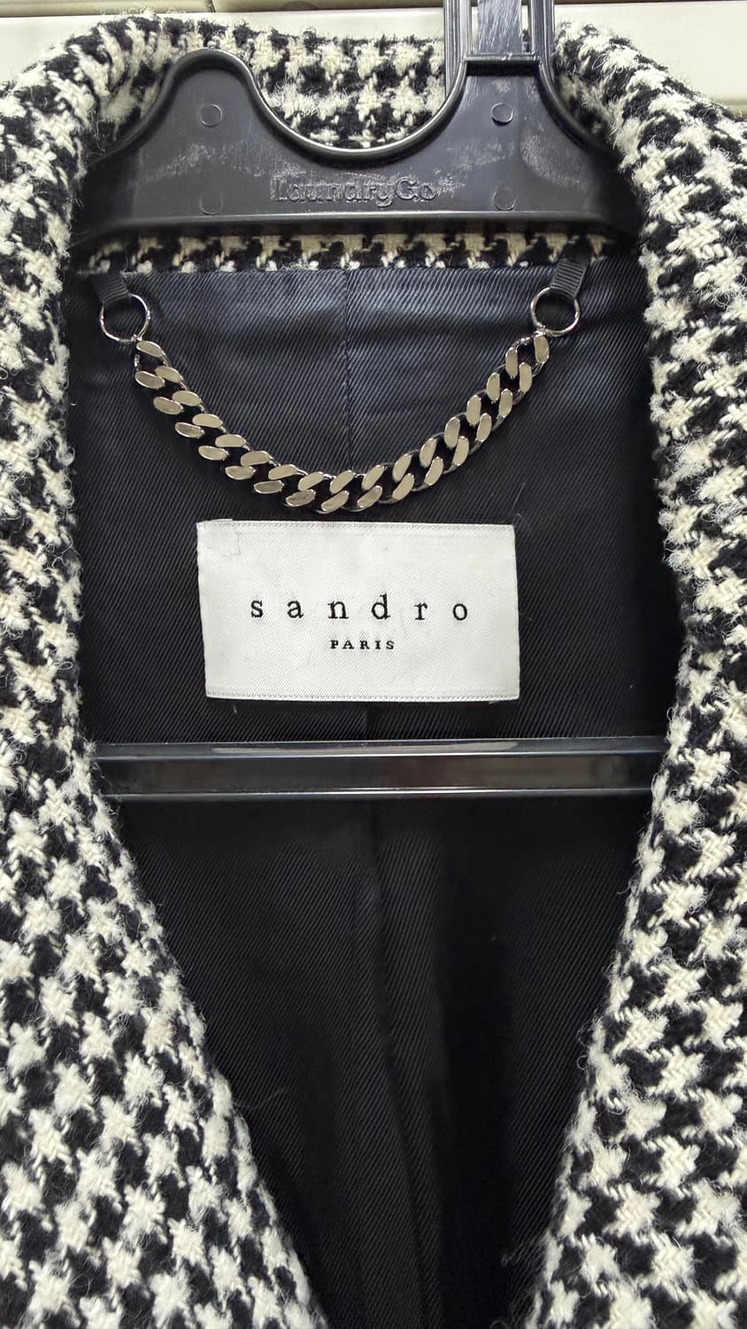 Sandro 하운드투스체크 코트 사이즈 S 상품이미지3