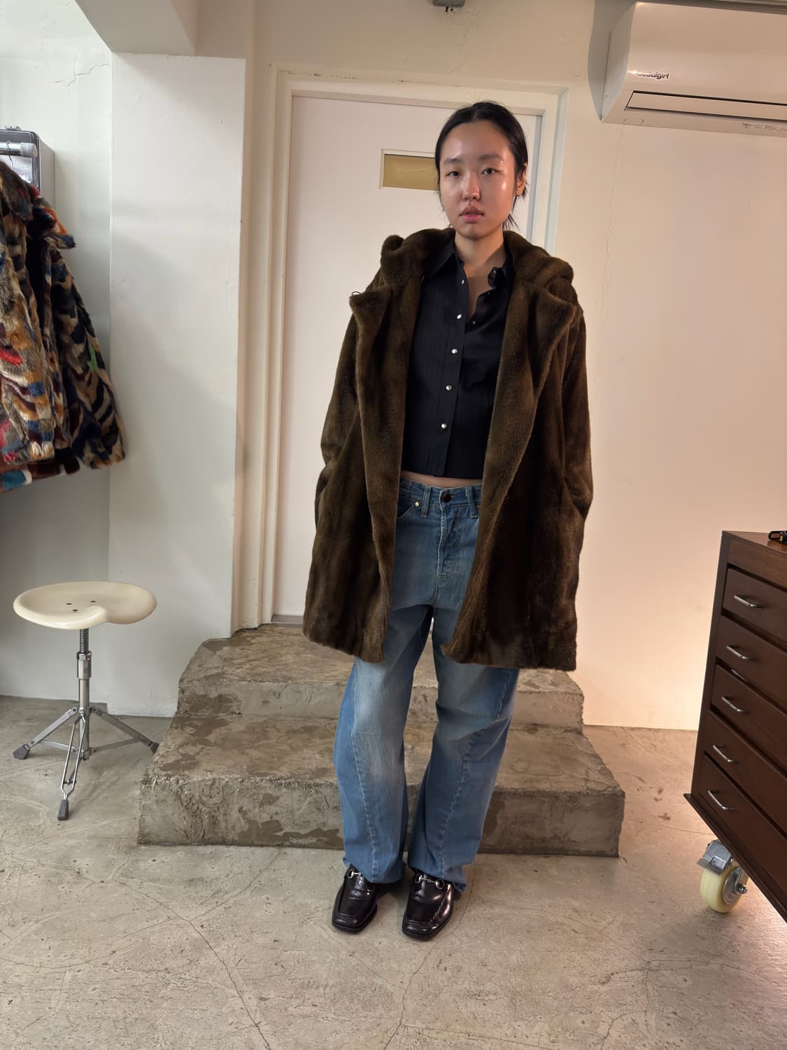 Sportmax Faux Mink fur Hooded Coat / 42 상품이미지8