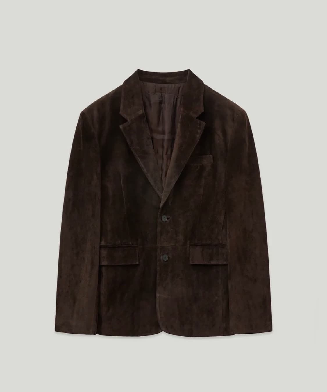 [48] 엘무드 카우 스웨이드 싱글 블레이저 브라운 상품이미지2