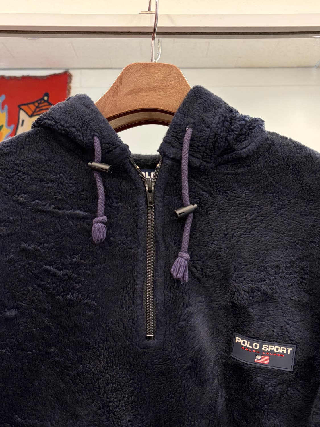 90s Polo Sport 폴로 스포츠 플리스 풀오버 후드 (USA) 상품이미지3