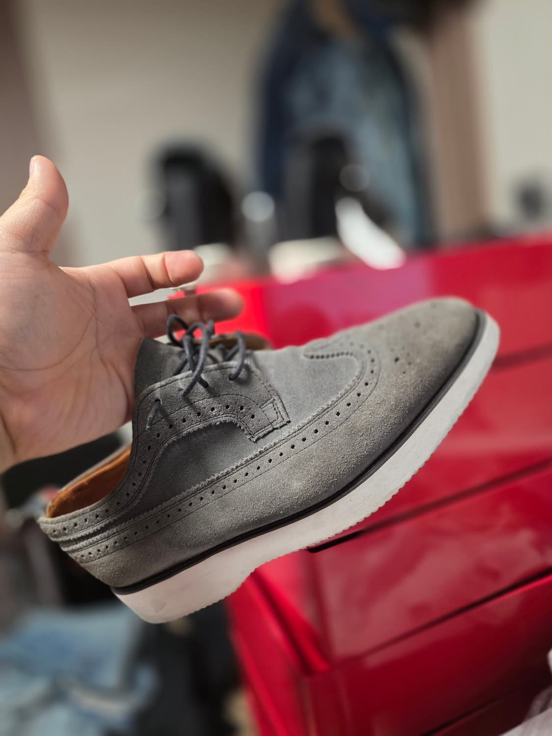 (영국산) 톰브라운 그레이 스웨이드 윙팁 상품이미지8