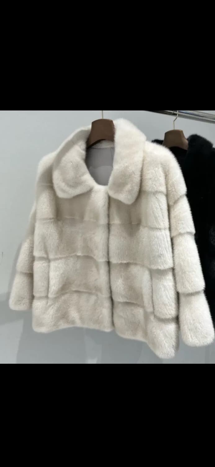 오늘특가)근화모피 호리젠탈 아이보리 밍크 상품이미지1