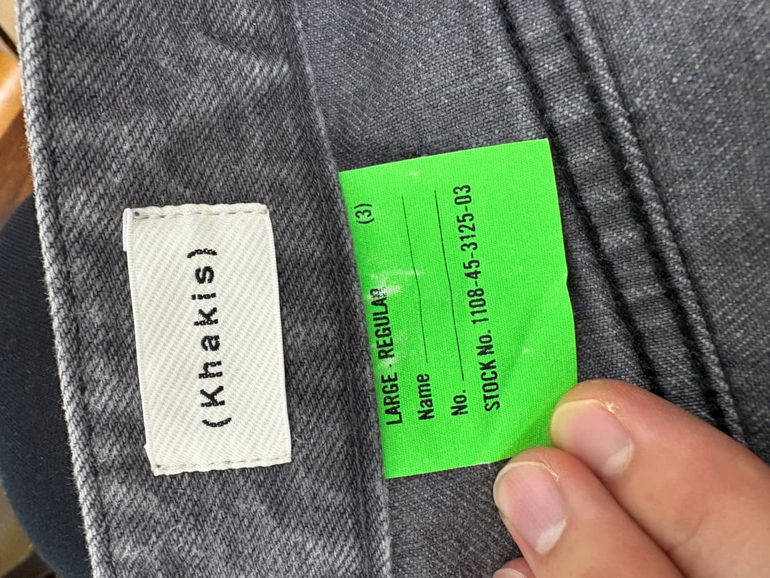 카키스 stock5p 라이트그레이 데님팬츠 L 상품이미지4