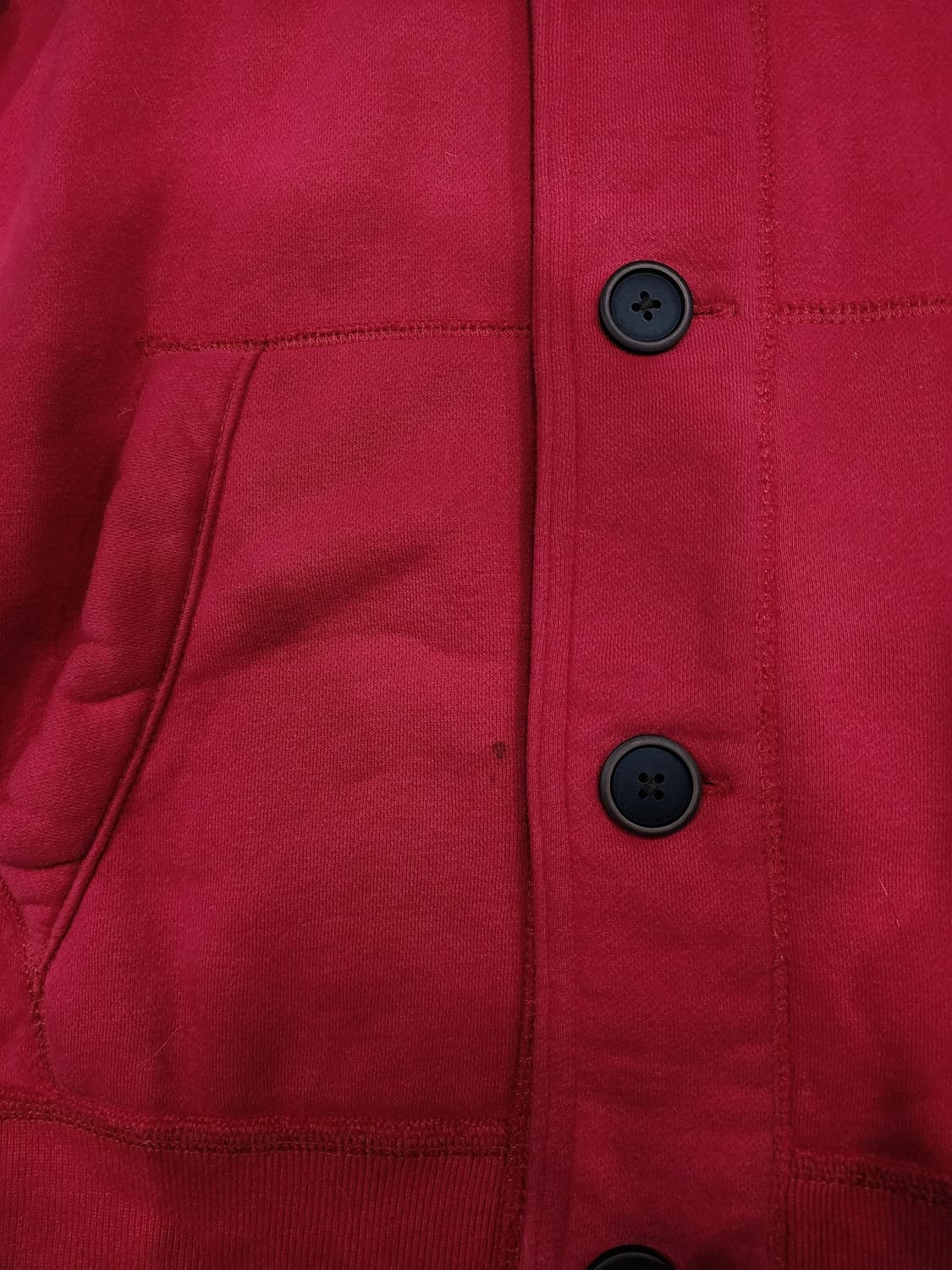 홀리스터 빈티지 스펠로고 버튼 기모 후드자켓 L 상품이미지4