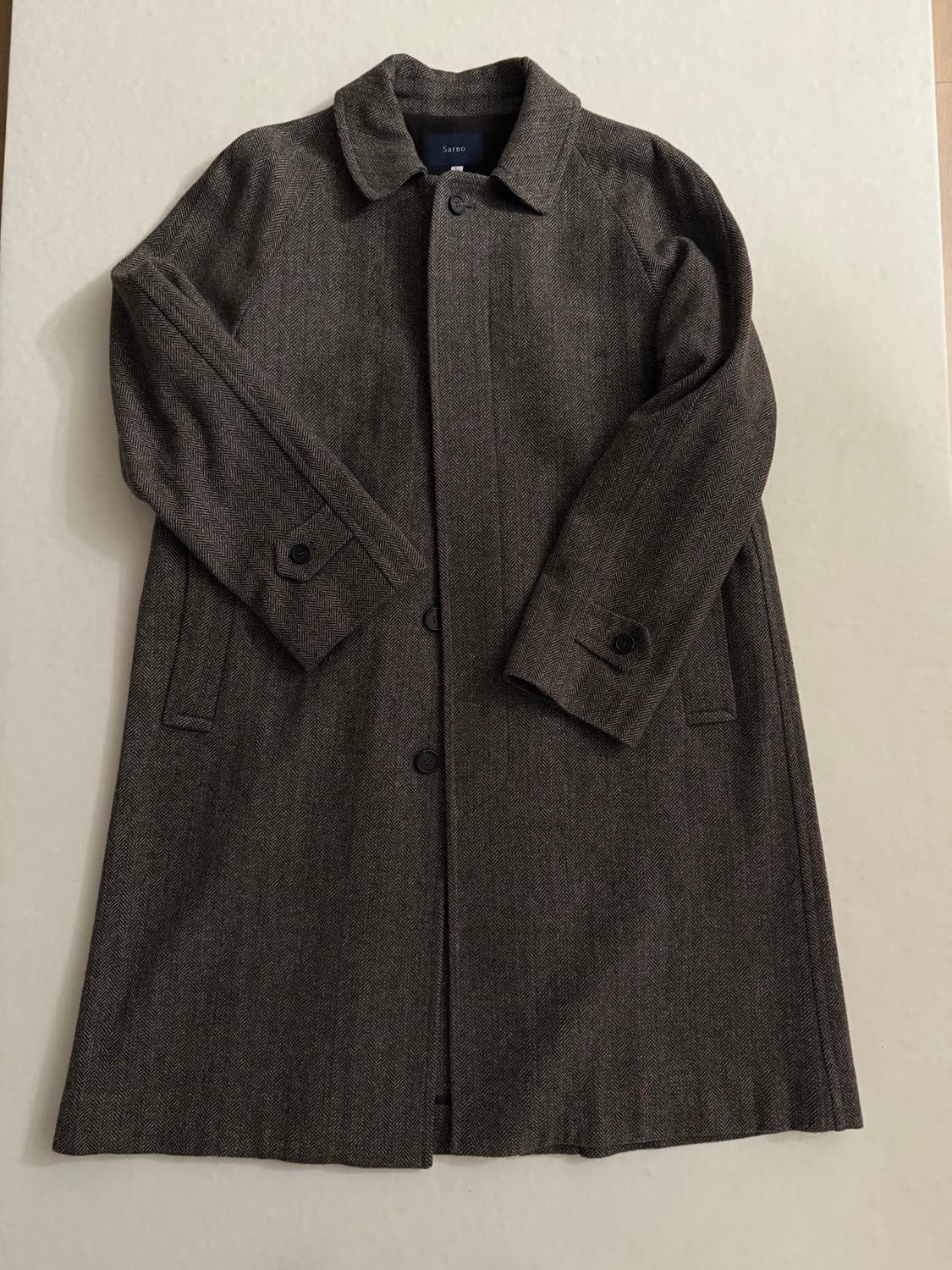 사르노 울 해링본 코트 상품이미지2