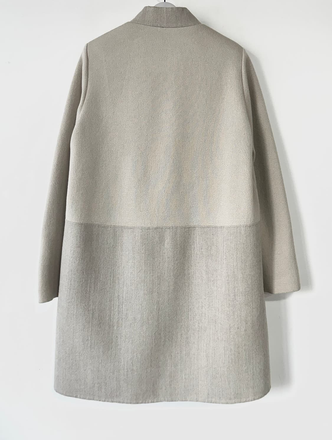 쁘렝땅 캐시미어 블록 집업 코트 상품이미지6