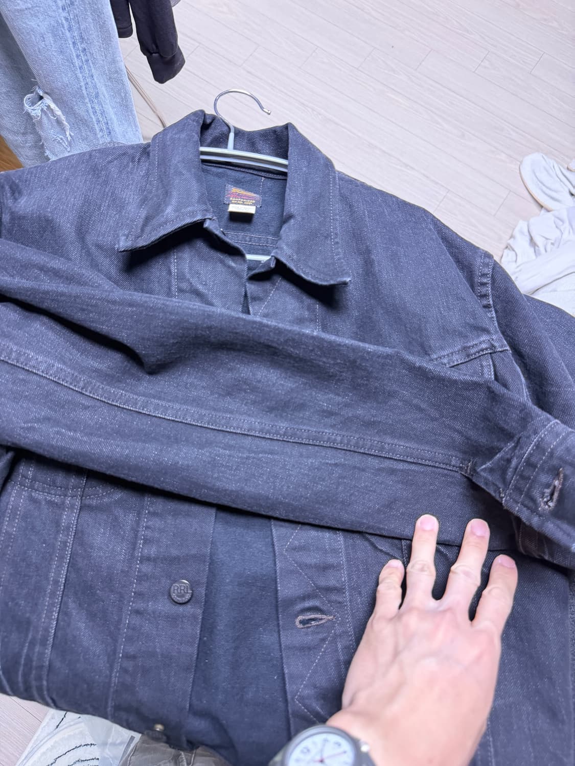 RRL 데님자켓 블랙 사이즈 s 판매합니다  상품이미지2
