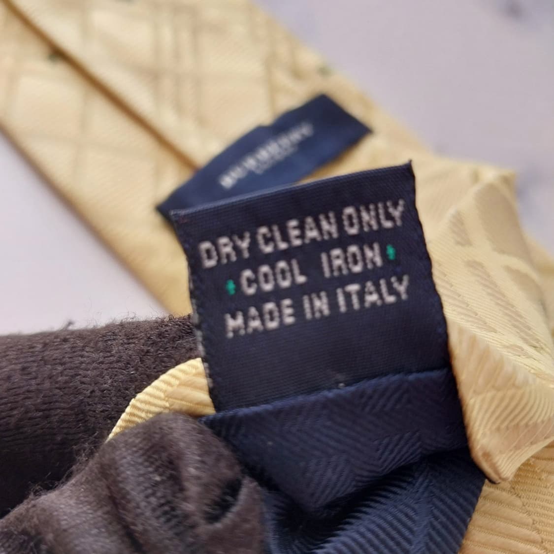 버버리 실크 레몬 체크 패턴 넥타이 9.8cm A등급 K2472 상품이미지6