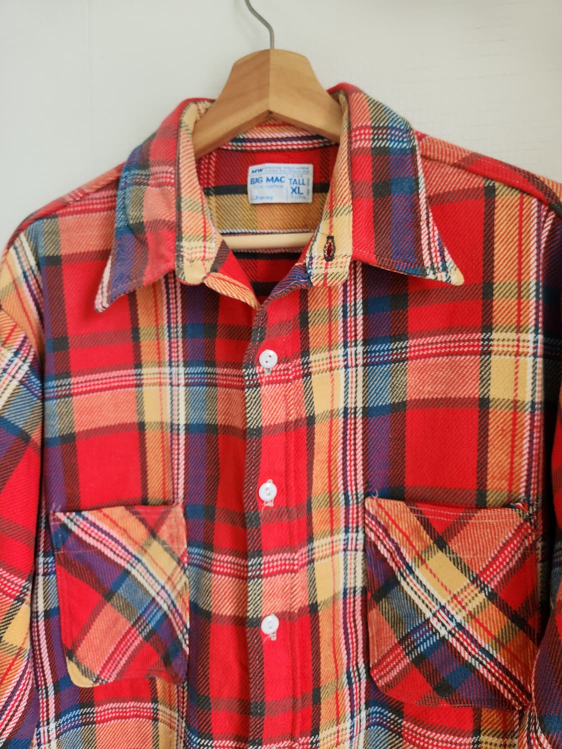 70s 제이씨페니 빅맥 워크 플란넬 셔츠(USAmade) 상품이미지4